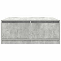 Tavolino da Salotto con Cassetti Grigio Cemento 100x100x40 cm 3328402