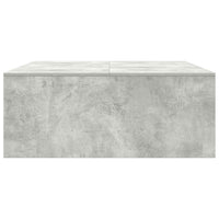 Tavolino da Salotto con Cassetti Grigio Cemento 100x100x40 cm 3328402