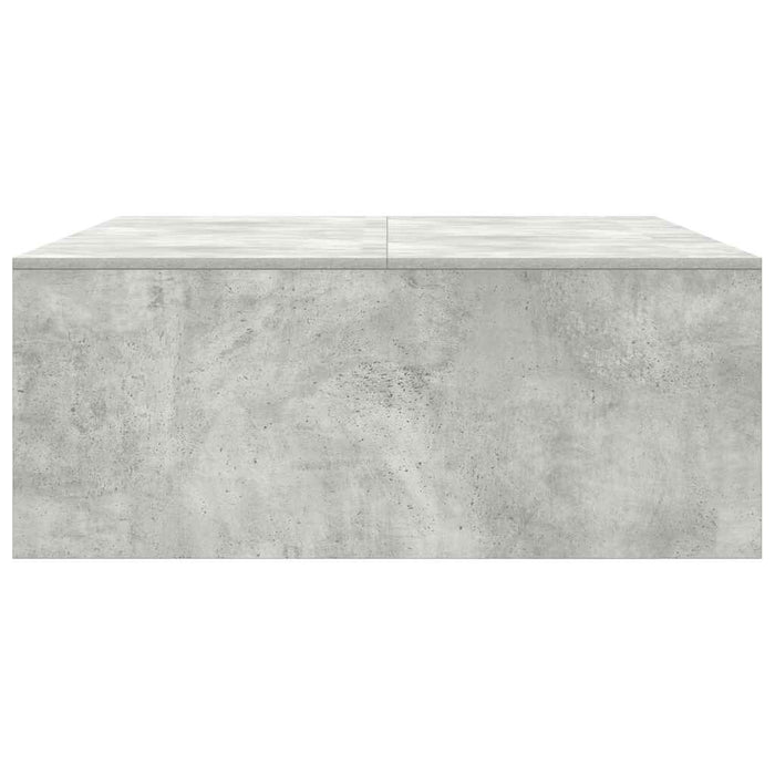 Tavolino da Salotto con Cassetti Grigio Cemento 100x100x40 cm 3328402