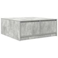 Tavolino da Salotto con Cassetti Grigio Cemento 100x100x40 cm 3328402