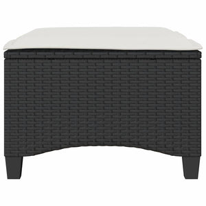 Sgabelli Giardino con Cuscini 2 pz Nero 55x55x36 cm Polyrattan 4108246