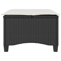 Sgabelli Giardino con Cuscini 2 pz Nero 55x55x36 cm Polyrattan 4108246