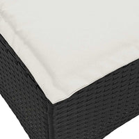 Sgabelli Giardino con Cuscini 2 pz Nero 55x55x36 cm Polyrattan 4108246