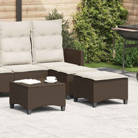 Sgabelli Giardino con Cuscini 2pz Marrone 55x55x36cm Polyrattan 4108247