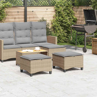 Sgabelli Giardino con Cuscini 4pz Beige 55x55x36 cm Polyrattan 4108249