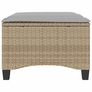 Sgabelli Giardino con Cuscini 4pz Beige 55x55x36 cm Polyrattan 4108249