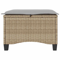 Sgabelli Giardino con Cuscini 4pz Beige 55x55x36 cm Polyrattan 4108249