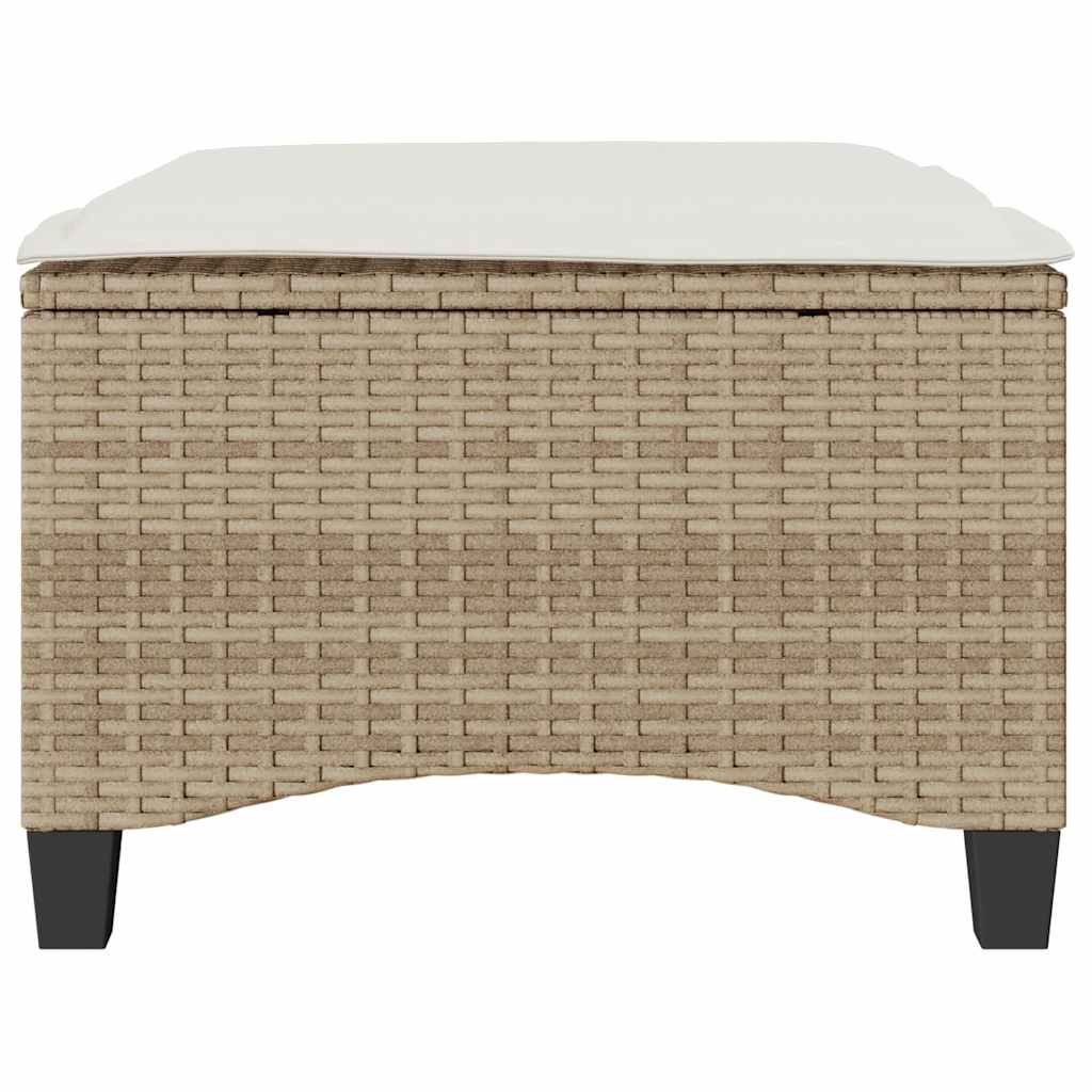 Sgabelli Giardino con Cuscini 4pz Beige 55x55x36 cm Polyrattan 4108250