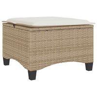 Sgabelli Giardino con Cuscini 4pz Beige 55x55x36 cm Polyrattan 4108250