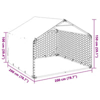 Cuccia per Cani da Esterno con Copertura Acciaio Zincato 4105408