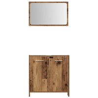 Set Mobili da Bagno 4 pz Legno Antico in Legno Multistrato 3328553