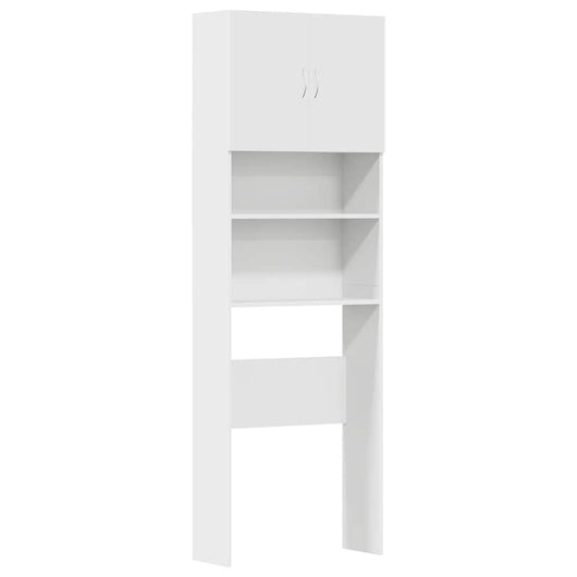 Mobile Lavatrice Bianco 64x24x190 cm in Legno Multistrato 859127