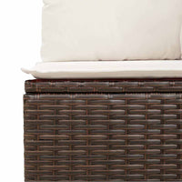 Set Divano Giardino 4 pz con Cuscini Marrone Polyrattan Acacia 3325239