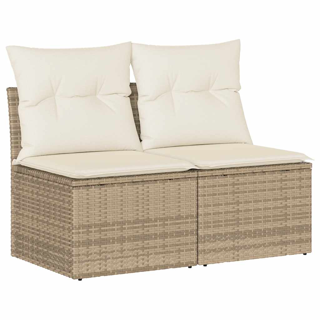 Set Divano da Giardino 4 pz con Cuscini Beige in Polyrattan 3325244