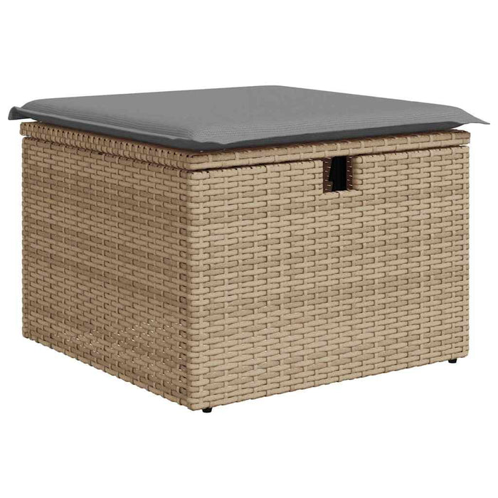 Set Divano da Giardino 6 pz con Cuscini Beige in Polyrattan 3325285