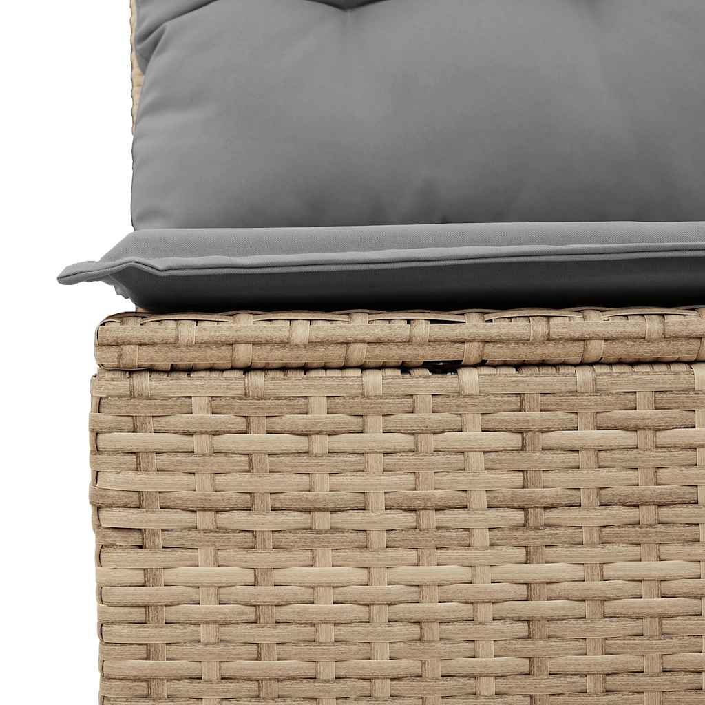 Set Divano da Giardino 6 pz con Cuscini Beige in Polyrattan 3325285