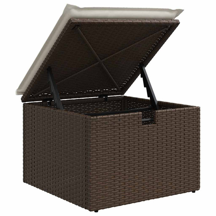 Set Divani da Giardino 7 pz con Cuscini Marrone in Polyrattan 3325309