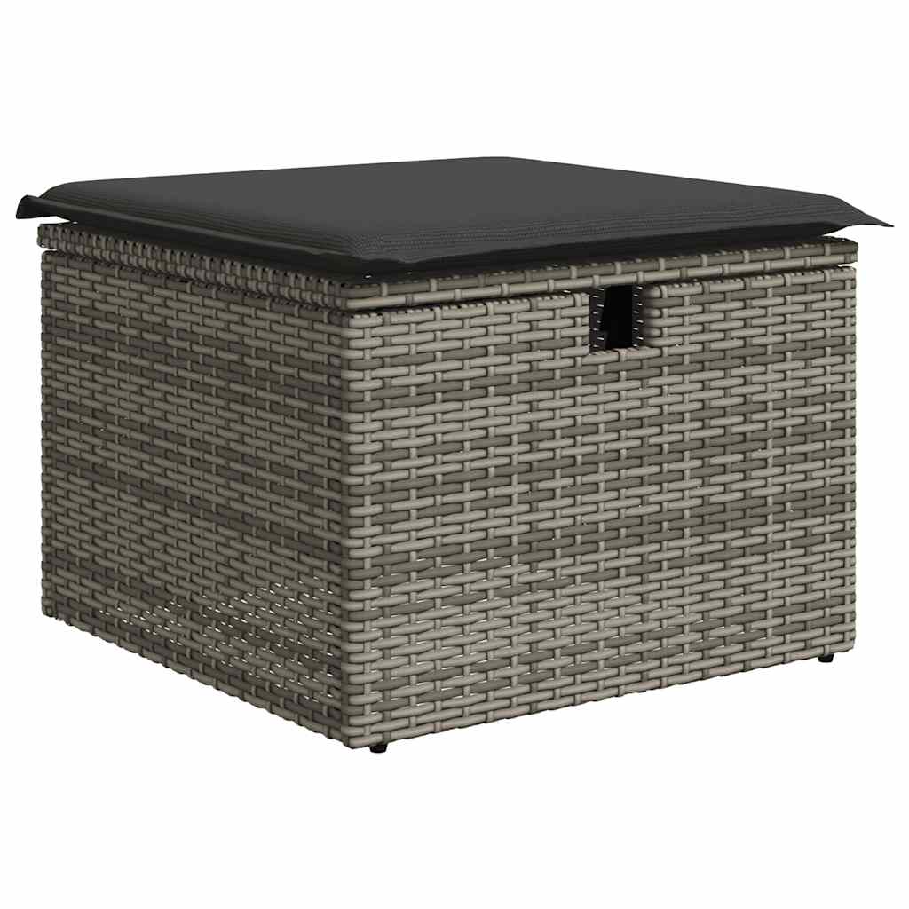 Set Divano da Giardino 8 pz con Cuscini Grigio in Polyrattan 3325316