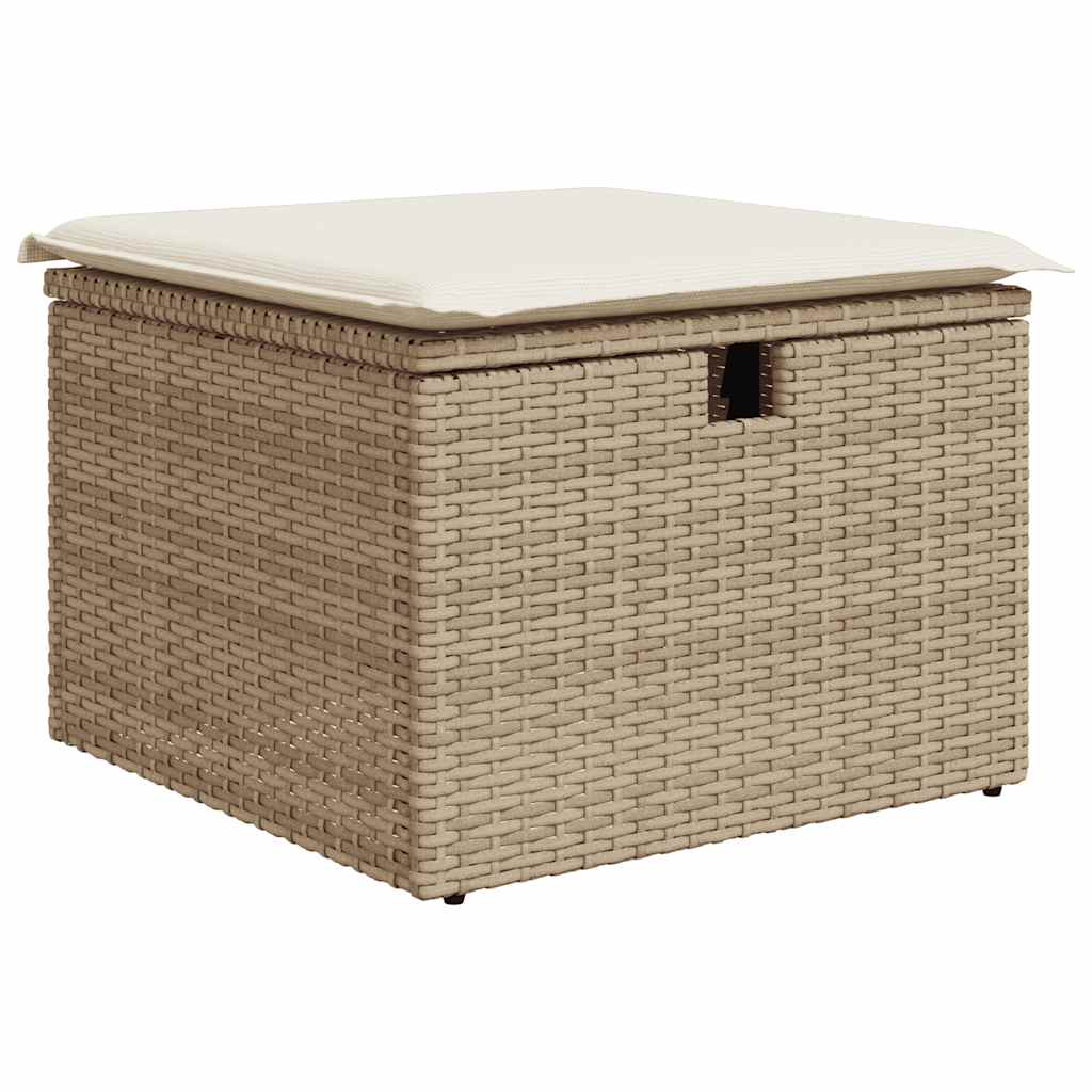 Set Divano da Giardino 6 pz con Cuscini Beige in Polyrattan 3325324