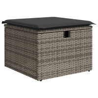 Set Divani da Giardino 4 pz con Cuscini in Polyrattan Grigio 3325356