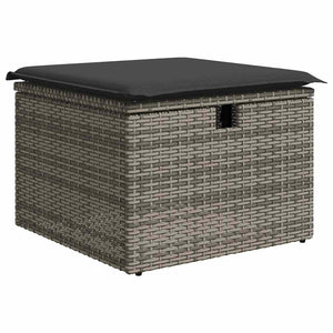 Set Divani da Giardino 7 pz con Cuscini Grigio in Polyrattan 3325406