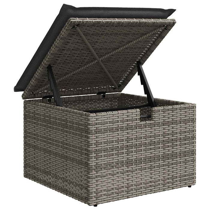 Set Divano da Giardino 5 pz con Cuscini Grigio in Polyrattan 3325466