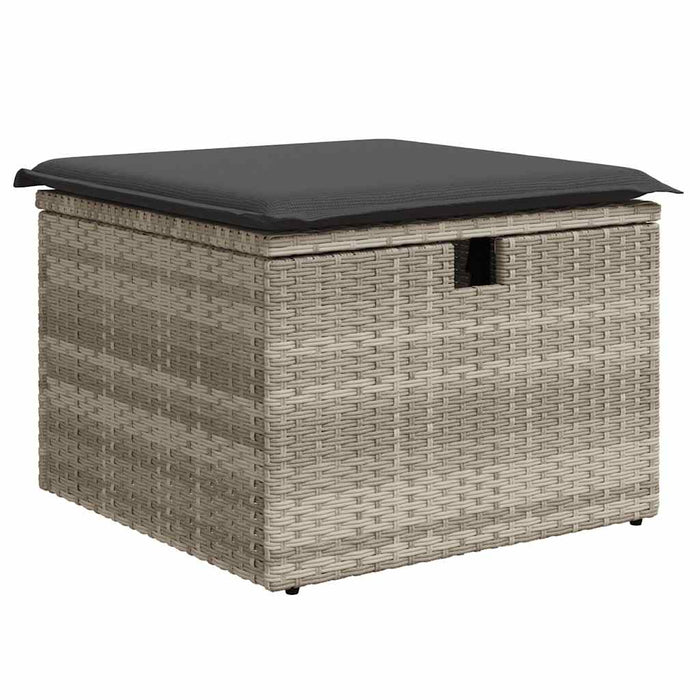 Set Divano da Giardino 6pz con Cuscini Grigio Chiaro Polyrattan 3325488