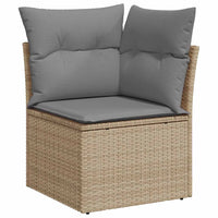 Set Divano da Giardino 8 pz con Cuscini Beige in Polyrattan 3325515