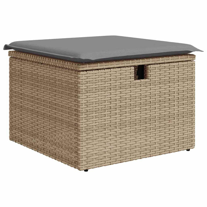 Set Divano da Giardino 6 pz con Cuscini Beige in Polyrattan 3325575