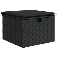 Set Divano da Giardino 6 pz con Cuscini Nero in Polyrattan 3325581