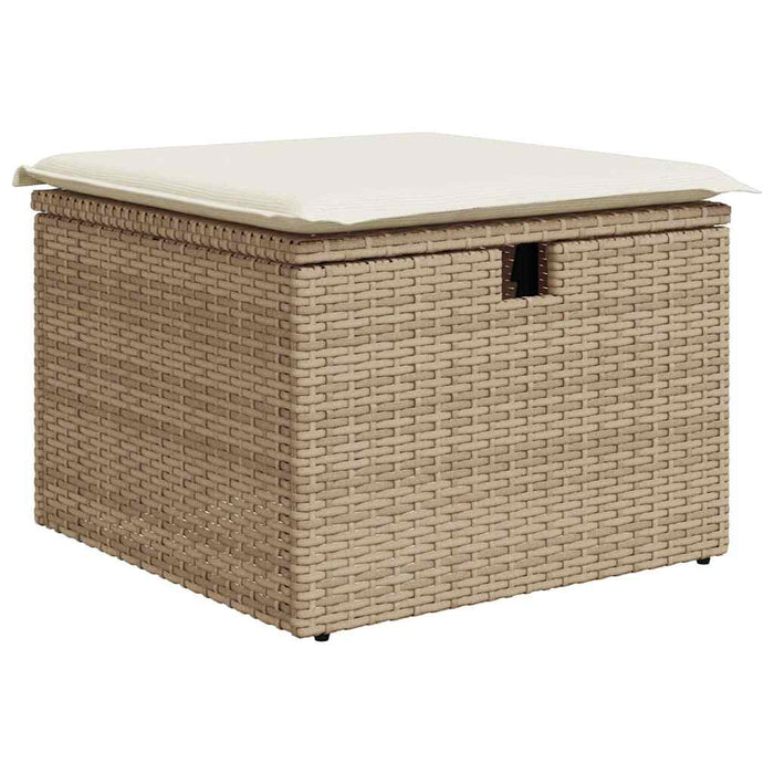 Set Divano da Giardino 6 pz con Cuscini Beige in Polyrattan 3325584