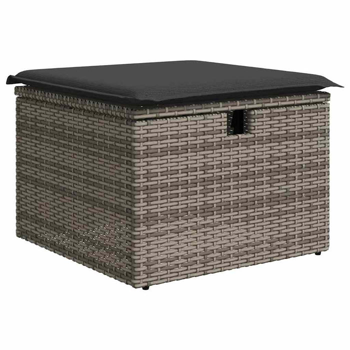 Set Divano da Giardino 6 pz con Cuscini Grigio in Polyrattan 3325626