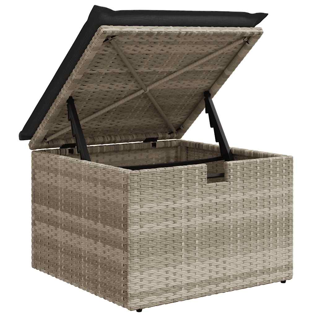 Set Divano da Giardino 6pz con Cuscini Grigio Chiaro Polyrattan 3325628