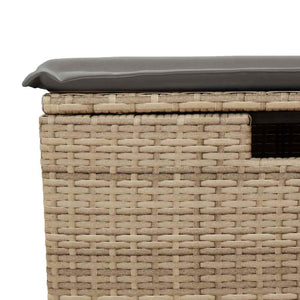 Set Divano da Giardino 5 pz con Cuscini Beige in Polyrattan 3325665