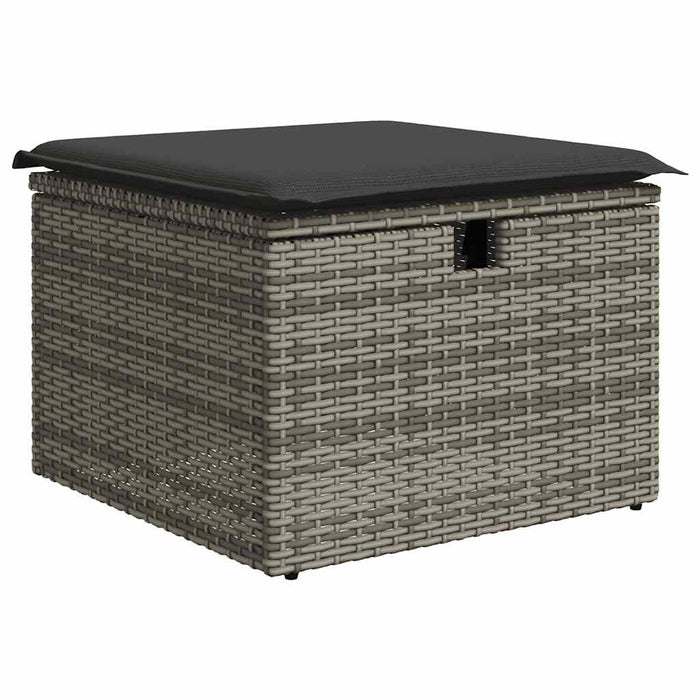 Set Divani da Giardino 7 pz con Cuscini Grigio in Polyrattan 3325791