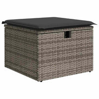 Set Divano da Giardino 8 pz con Cuscini Grigio in Polyrattan 3325826