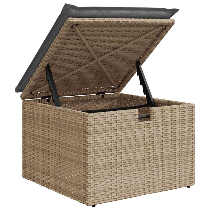 Set Divano da Giardino 4 pz con Cuscini Beige in Polyrattan 3325895