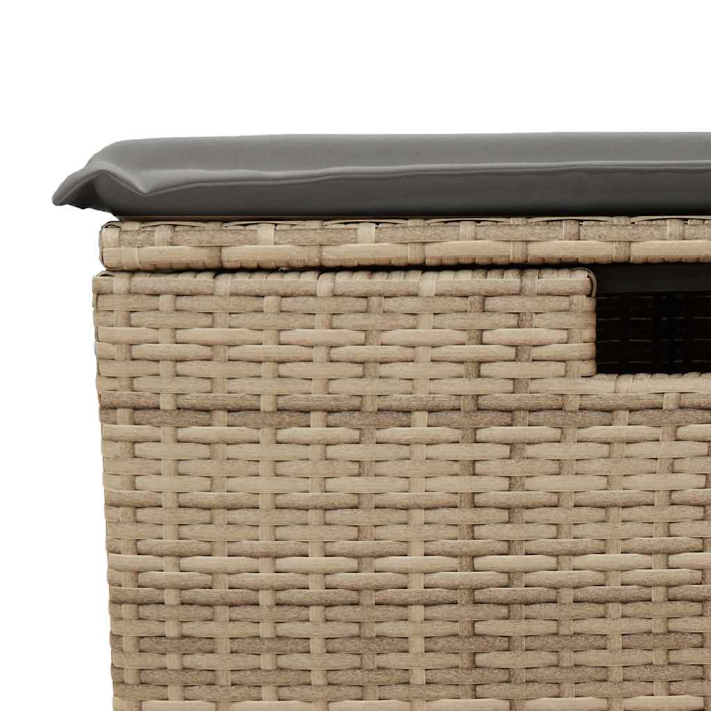 Set Divano da Giardino 4 pz con Cuscini Beige in Polyrattan 3325895