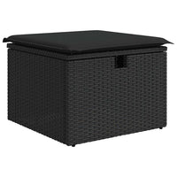 Set Divani da Giardino con Cuscini 8 pz Nero in Polyrattan 3325933