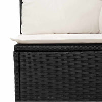 Set Divano da Giardino 6 pz con Cuscini Nero in Polyrattan 3325941