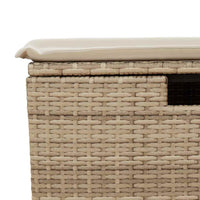 Set Divano da Giardino 4 pz con Cuscini Beige in Polyrattan 3326006