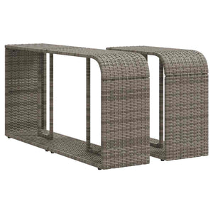 Set Divano da Giardino 10 pz con Cuscini Grigio in Polyrattan 3326064