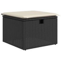 Set Divani da Giardino 11 pz con Cuscini in Polyrattan Nero 3326070