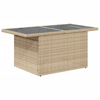 Set Divano da Giardino 6 pz con Cuscini Beige in Polyrattan 3326099