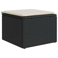 Set Divani da Giardino con Cuscini 7pz Nero Polyrattan 3326187