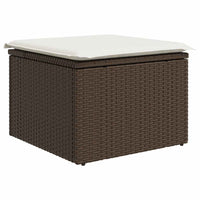 Set Divano da Giardino 6 pz con Cuscini Marrone in Polyrattan 3326304