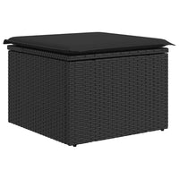 Set Divani da Giardino con Cuscini 7pz Nero Polyrattan 3326346