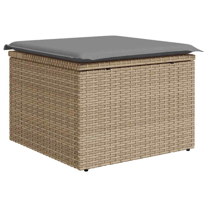 Set Divano da Giardino 8 pz con Cuscini Beige in Polyrattan 3326360