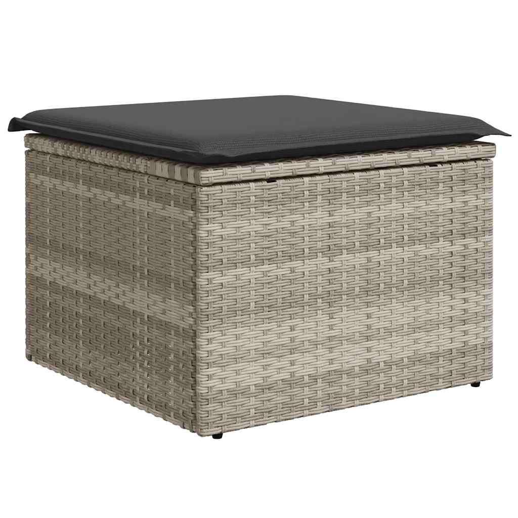 Set Divano da Giardino 6pz con Cuscini Grigio Chiaro Polyrattan 3326463