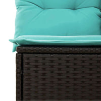 Set Divano da Giardino 6 pz con Cuscini Nero in Polyrattan 3326617